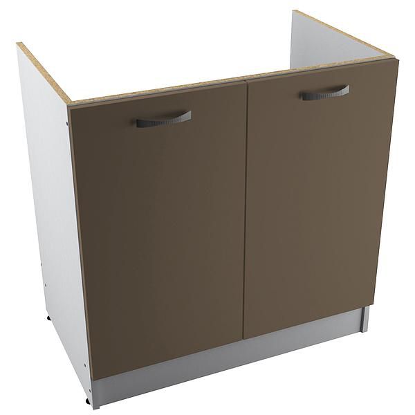 Masca chiuveta START 80x80x50 - Fronturi: PAL Capucino 04 - Manere: Satin