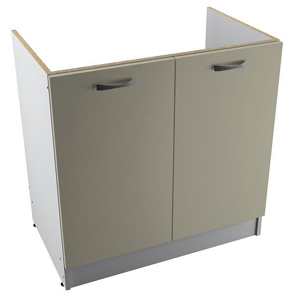 Masca chiuveta START 80x80x50 - Fronturi: PAL Migdala 04 - Manere: Satin