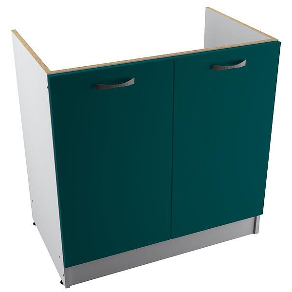 Masca chiuveta START 80x80x50 - Fronturi: PAL Ocean - Manere: Satin