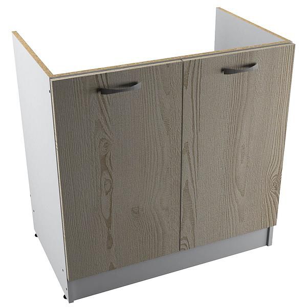 Masca chiuveta START 80x80x50 - Fronturi: PAL Pin Crem 04 - Manere: Satin