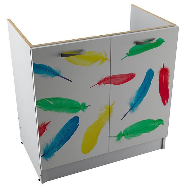 Masca chiuveta START 80x80x50 - Fronturi: PAL Printat - Manere: Satin