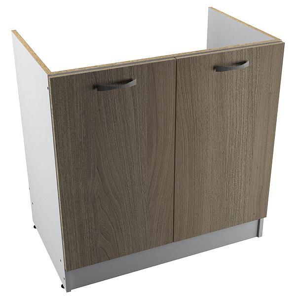 Masca chiuveta START 80x80x50 - Fronturi: PAL Ulm Deschis - Manere: Satin