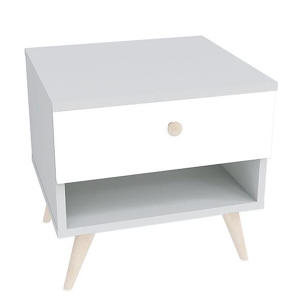 Noptiera scandinava THOR  - Carcasa: PAL Gri piatra - Fete: PAL Alb 1