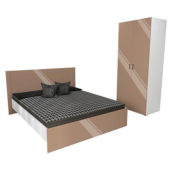 Set JUMBO (J65 + J4) - Carcasa: PAL Alb - Fete: MDF Lucios Capucino - Tablie: Netapitata