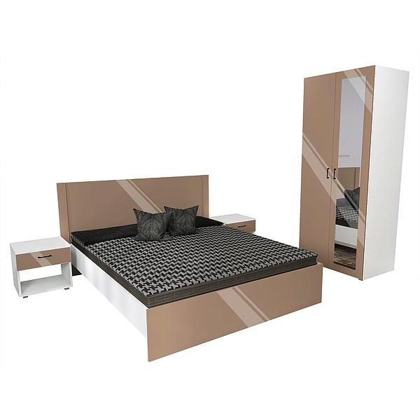 Set JUMBO (J64 + 2xJ51 + J4 + O) - Carcasa: PAL Alb - Fete: MDF Lucios Capucino - Tablie: Netapitata