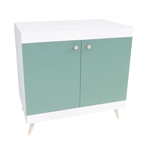 Comoda scandinava THOR 1 raft 90x85x43 - Carcasa: PAL Alb - Fete: PAL Amurg