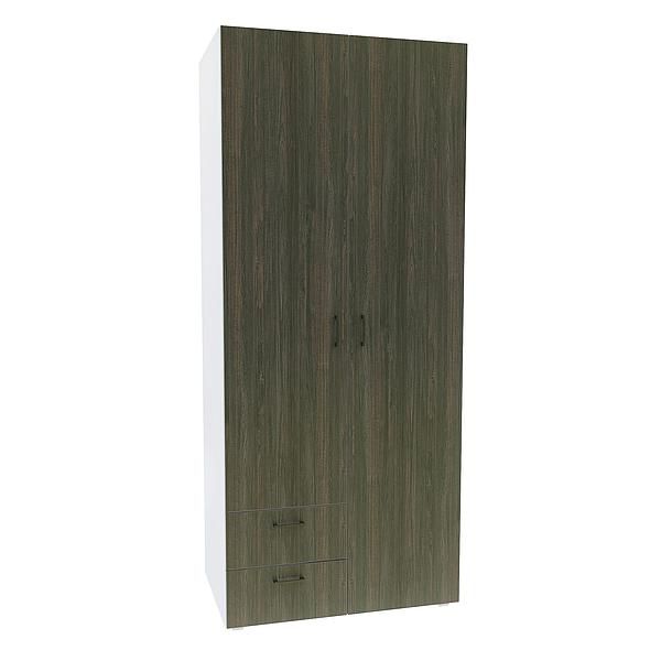 Dulap JUMBO 6 rafturi 90x211x57 - Carcasa: PAL Alb - Fete: PAL Lemn Antracit 1