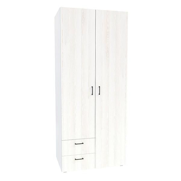 Dulap JUMBO 6 rafturi 90x211x57 - Carcasa: PAL Alb - Fete: PAL Pin Alb 08