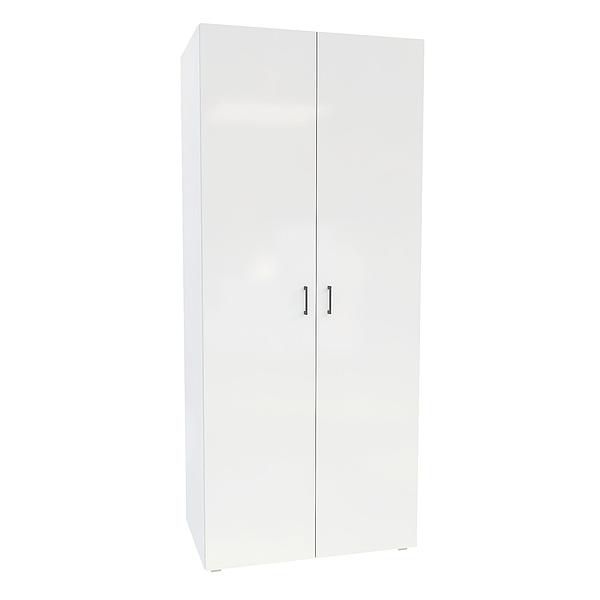 Dulap JUMBO 4 rafturi 90x211x57 - Carcasa: PAL Alb - Fete: MDF Lucios Alb