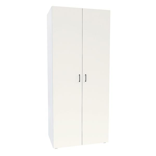 Dulap JUMBO 4 rafturi 90x211x57 - Carcasa: PAL Alb - Fete: PAL Migdala 1