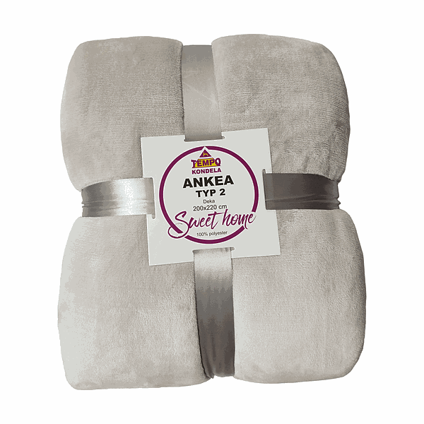 Pătură cu două feţe, alb, 205x220, ANKEA TYP 2