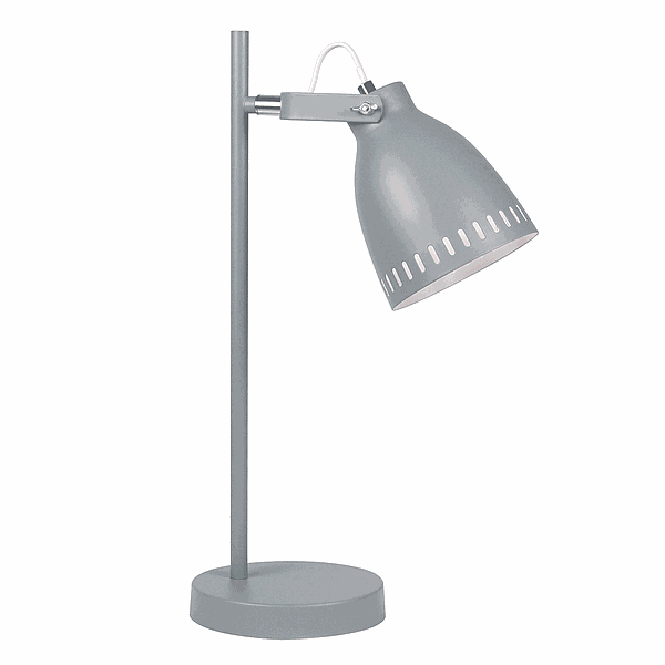 Lampă de masă, gri / metal, AIDEN TIP 1