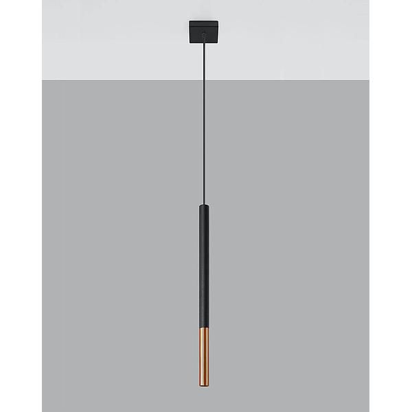 Lampa suspendata MOZAICA 1 negru/cupru