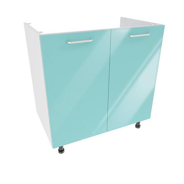 Masca chiuveta 2 usi DOMINO 80X82X53 - Fete: MDF Lucios Turcoaz