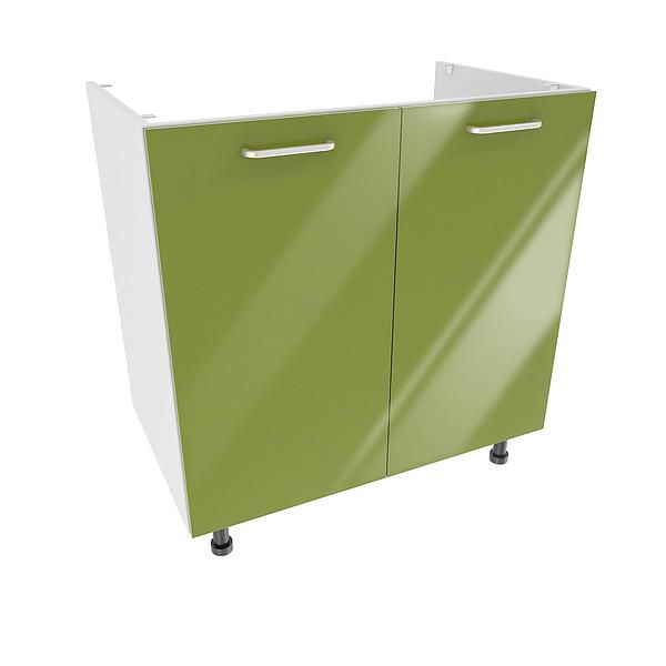 Masca chiuveta 2 usi DOMINO 80X82X53 - Fete: MDF Lucios Verde