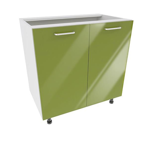 Corp baza 2 usi DOMINO 80X82X53 - Fete: MDF Lucios Verde