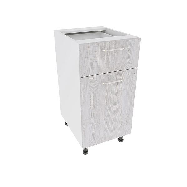 Corp baza 1 usa si 1 sertar DOMINO 40X82X53 - Fete: PAL Lemn Alb 