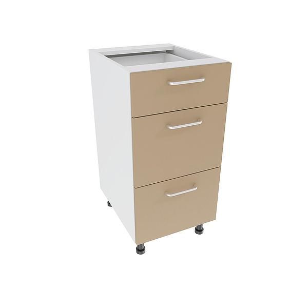Corp baza 3 sertare DOMINO 40X82X53 - Fete: PAL Capucino 1