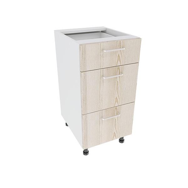 Corp baza 3 sertare DOMINO 40X82X53 - Fete: PAL Pin Crem 1