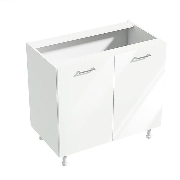 Corp baza 2 usi CHARM 90X84X54.3 - Fete: MDF Lucios Alb