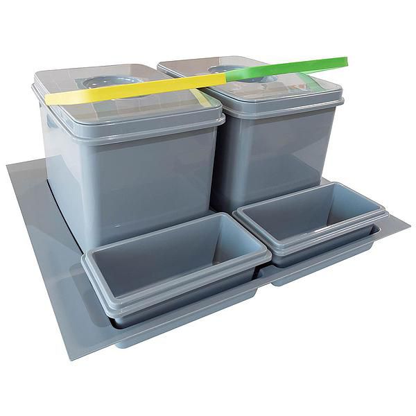 Cos de gunoi selectiv cu 2 compartimente - pentru corp de 60cm