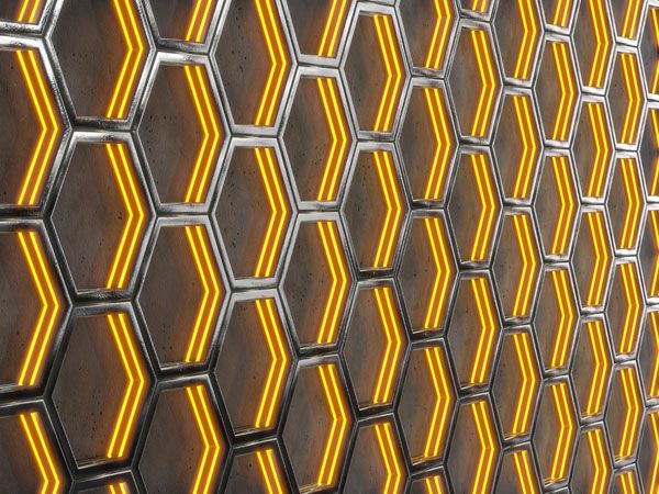 luxartim.ro-hexagonal, luminous, cells