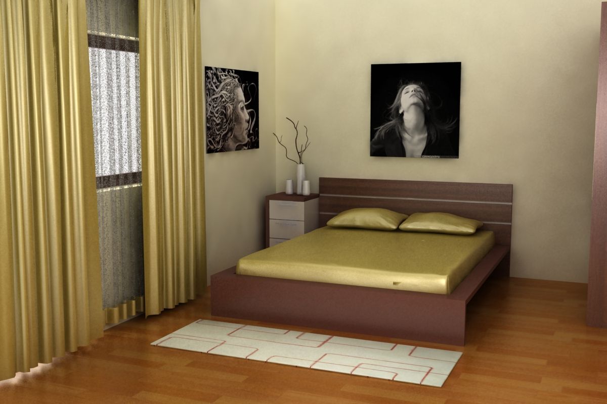 Image of Dormitor Maroon Oak